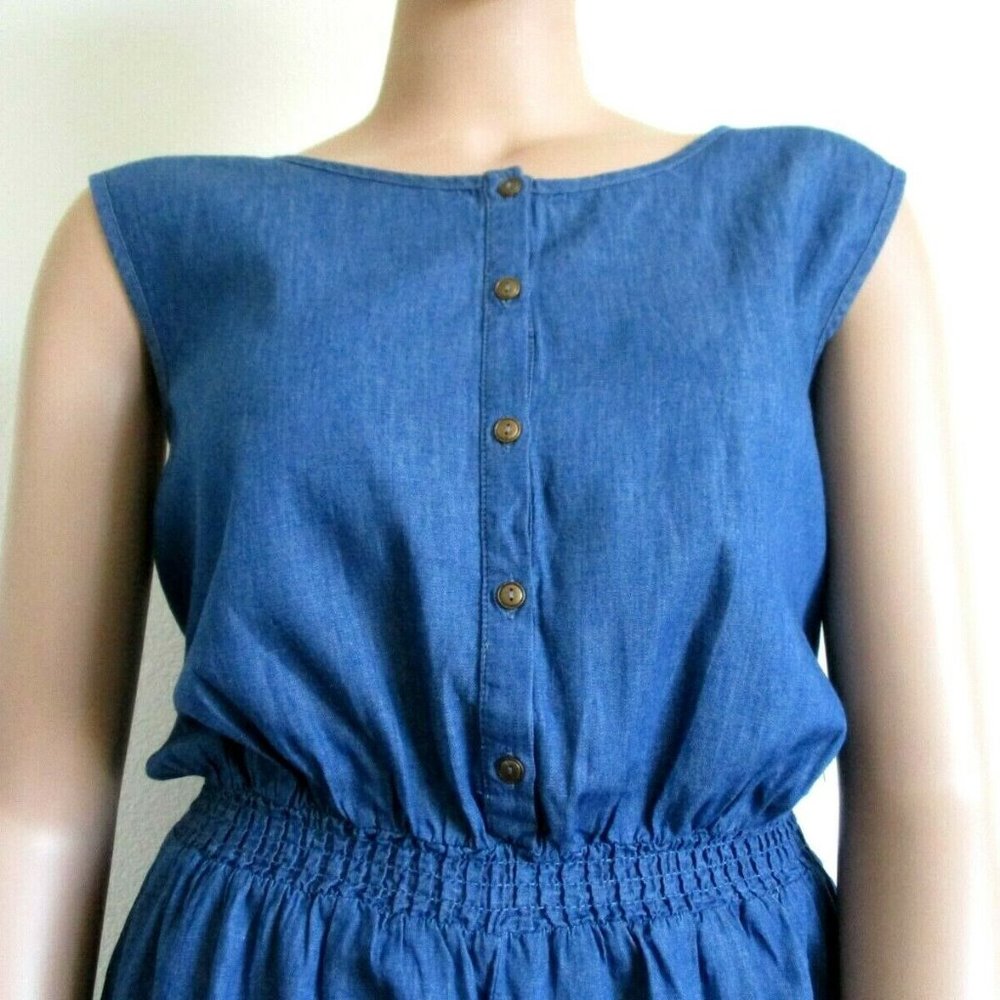 NWT Stoosh Trendy Plus Size 3X Chambray Romper - Picture 4 of 4